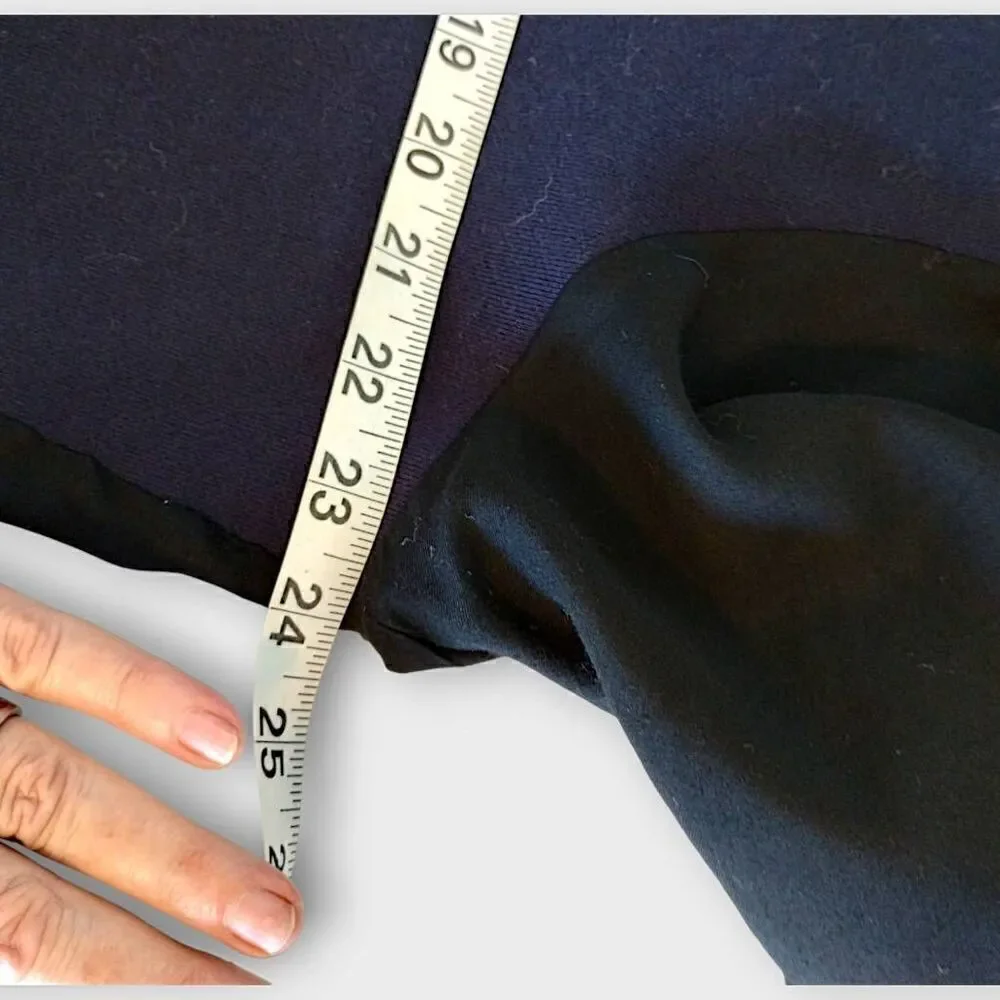 Lane Bryant Womens Top Sz 14-16 Long Ruffle Sleeves Navy Black Pullover Bohemian